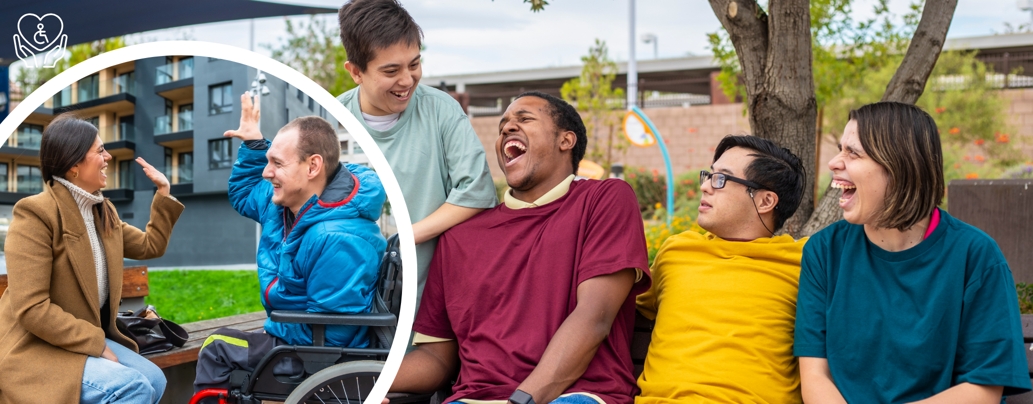 Happy NDIS participants enjoying community activities together