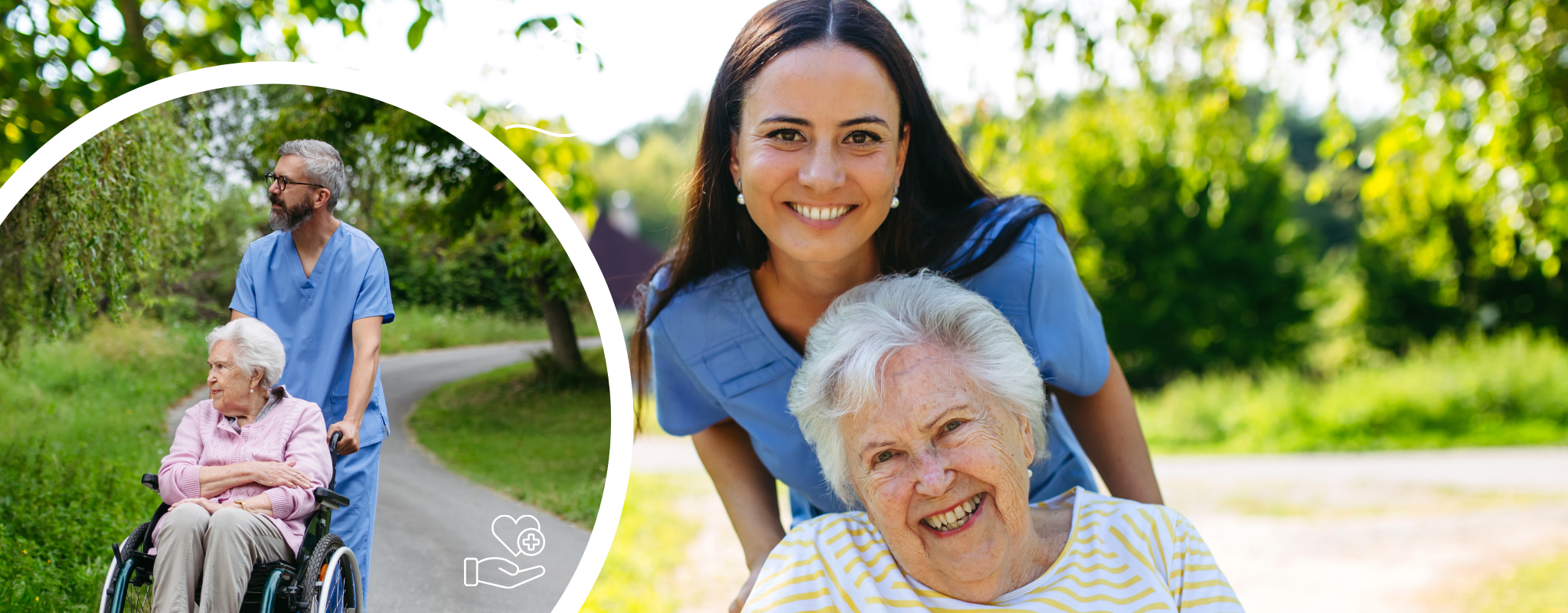 Care worker assisting a participant